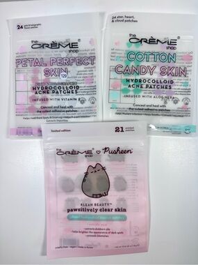 Pusheen Pink Hydrocolloid Acne Patches - Petal Perfect & Cotton Candy Patch NEW